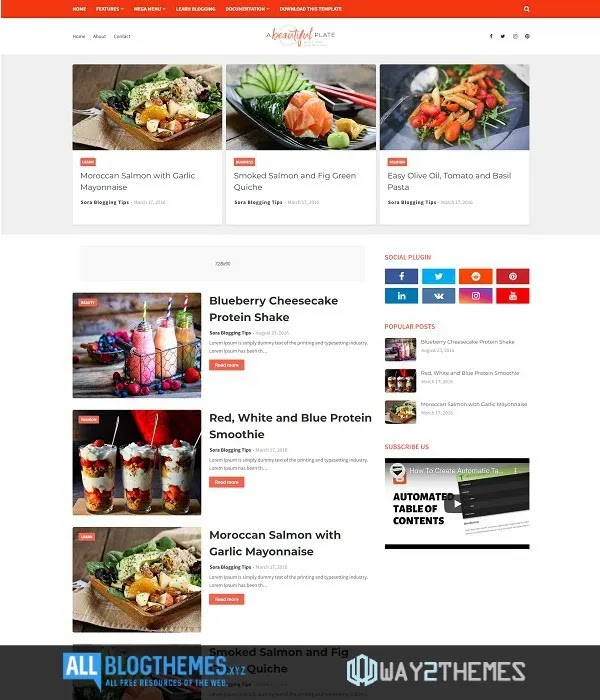 Plate Blogger Template [ Free ] Download