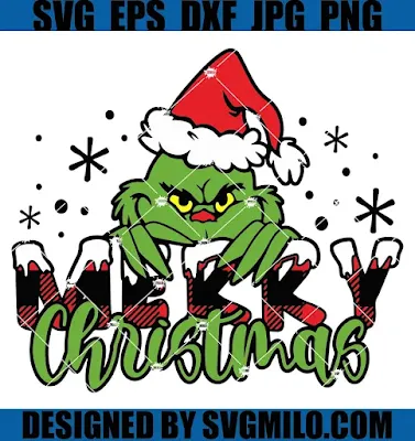 Merry Christmas Grinch Svg