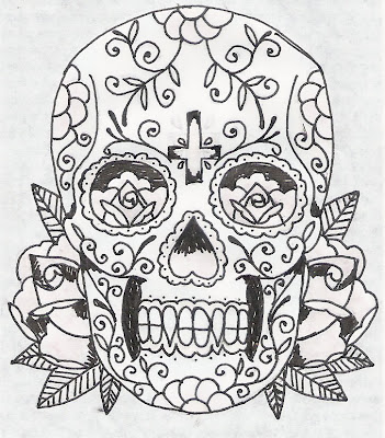 skull tattoo design. Voodo Skull Tattoo Design