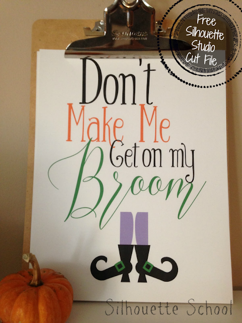 Silhouette Studio, free cut file, witch design, Silhouette Cameo