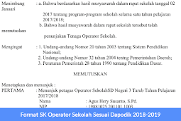 Format Sk  Sesuai Dapodik 2018-2019