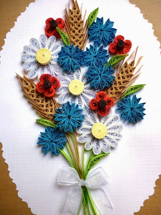 types of flowers making Quilling Flower Patterns | 525 x 700
