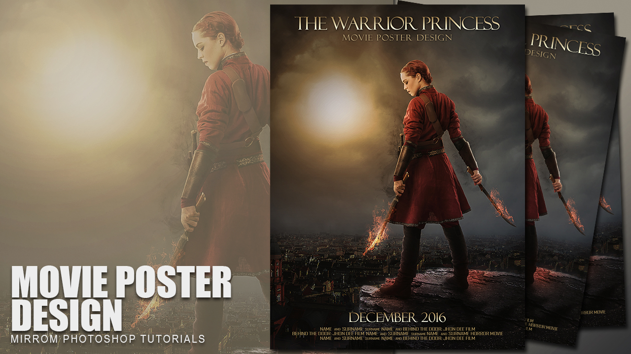 Create This The Warrior Princess Action Movie Poster In Photoshop