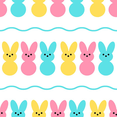 Easter Bunnies seamless digital paper - free download