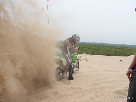 throwing sand