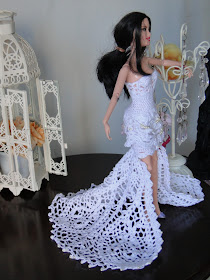 Vestido de noiva de crochê para Barbie, por Pecunia MillioM 4