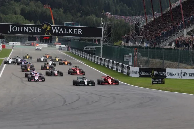 La partenza del gran premio del Belgio 2018