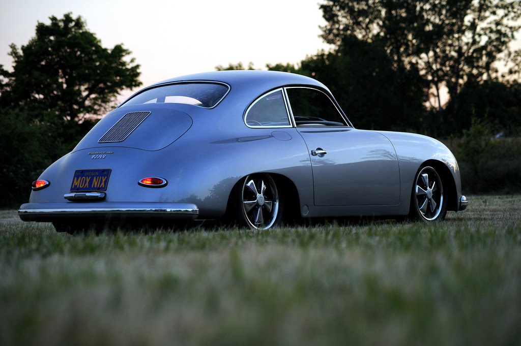 smooth clean Porsche 356 Coupe on Fuchs wheels