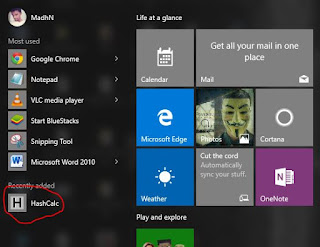 HashCalc window