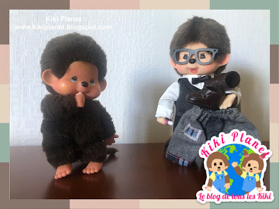 kiki Monchhichi jeans fait main couture handmade poupée vêtement 