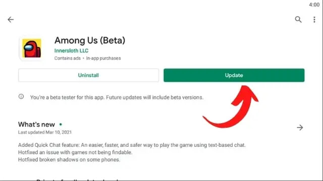 how to update among us on mobile