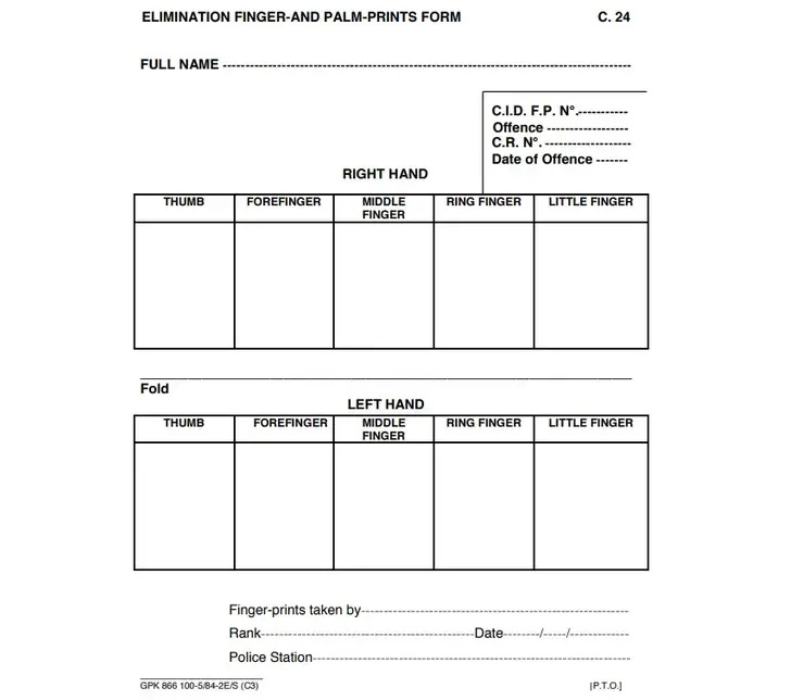 Certificate of good conduct form C24