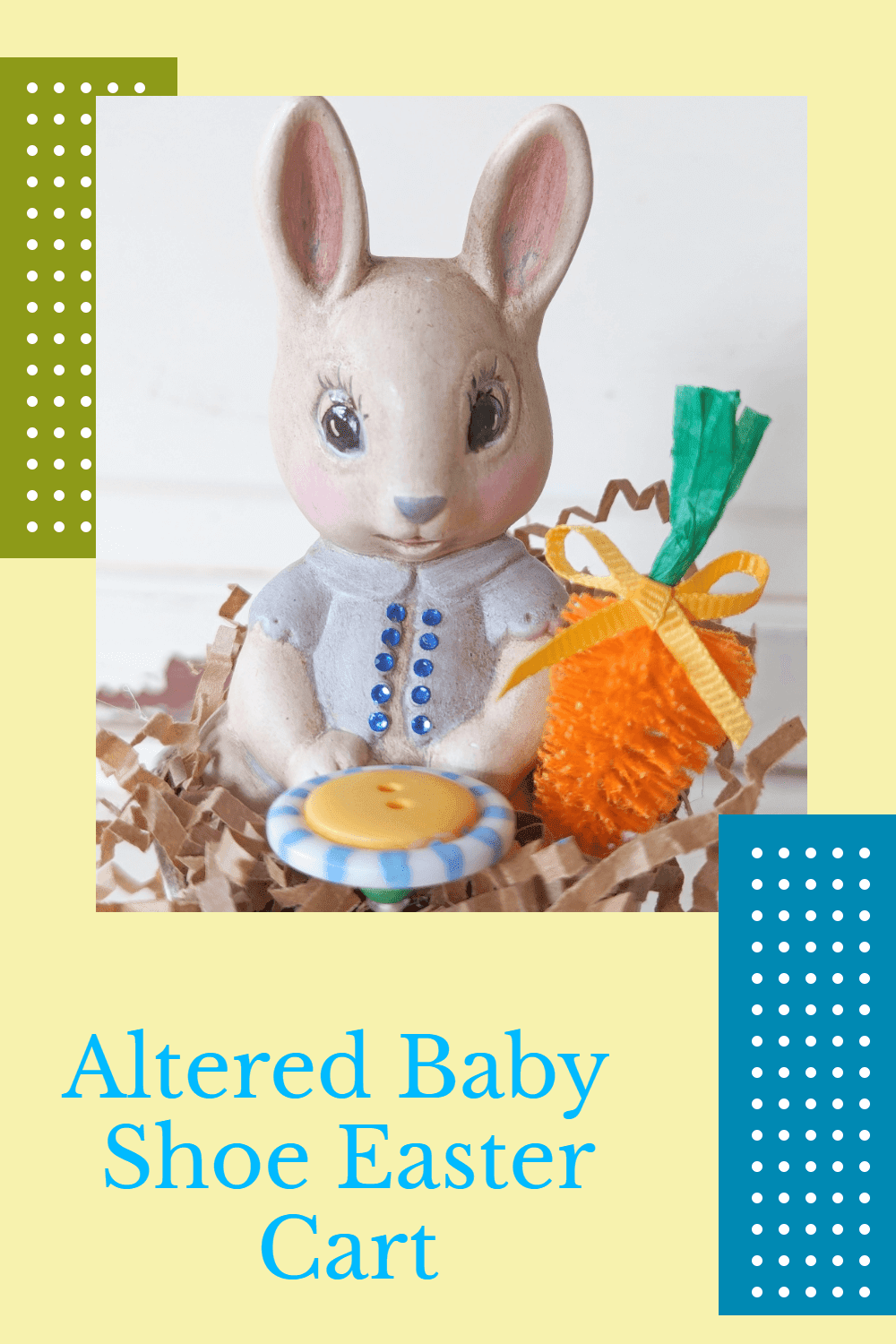 Altered Baby Shoe Easter Cart