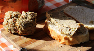 Making a butty with left over stuffing