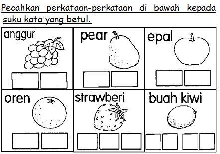 BAHASA MALAYSIA PRASEKOLAH: Latihan Buah-buahan