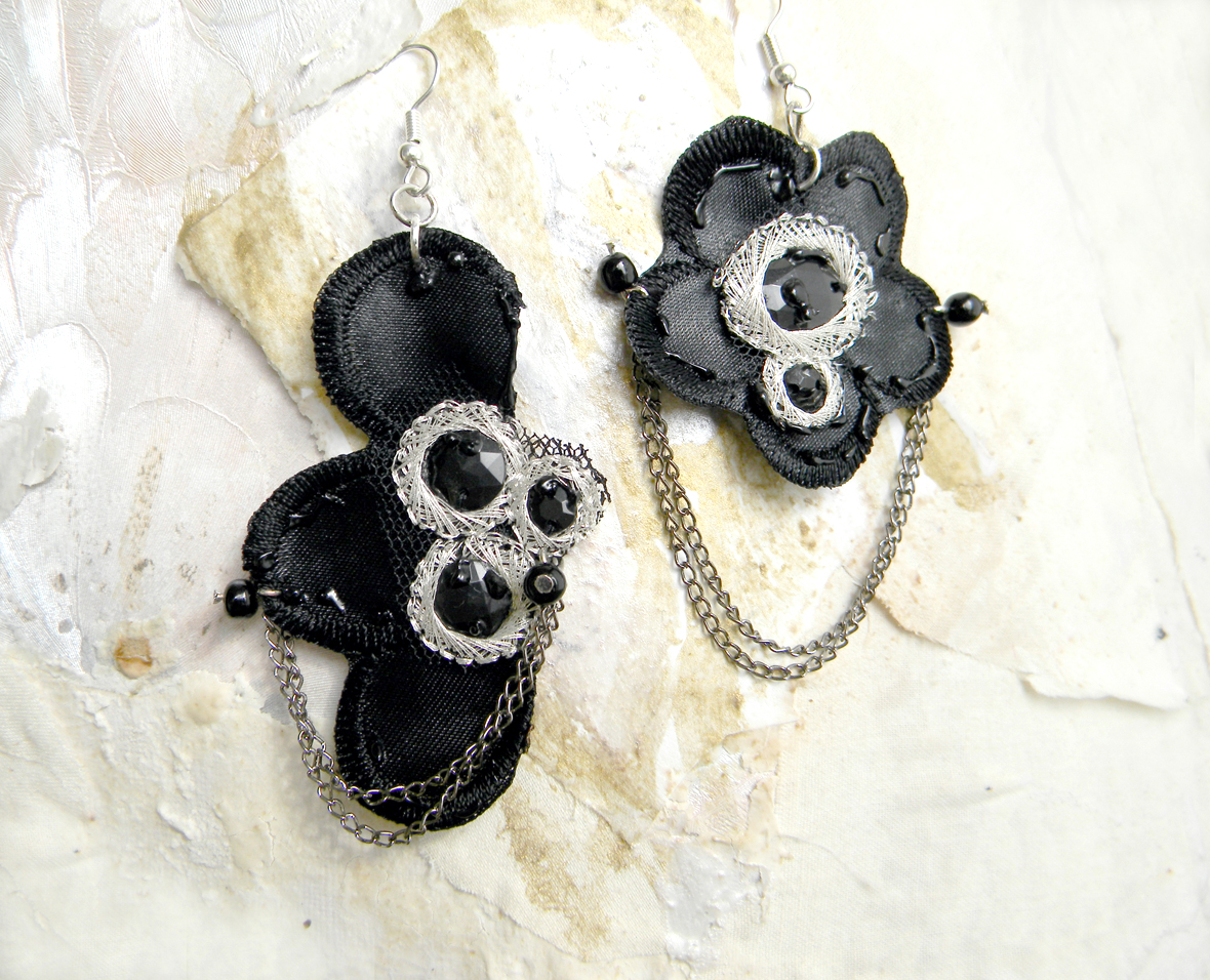 Unique Handmade Earrings Uniuqe Jewelry Fashion Earrings Handcrafted Jewelry Gothic Earrings