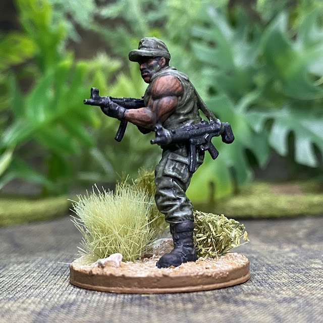 28mm Special Forces miniatures for Predator (1987): Al Dillion, Carl Weathers