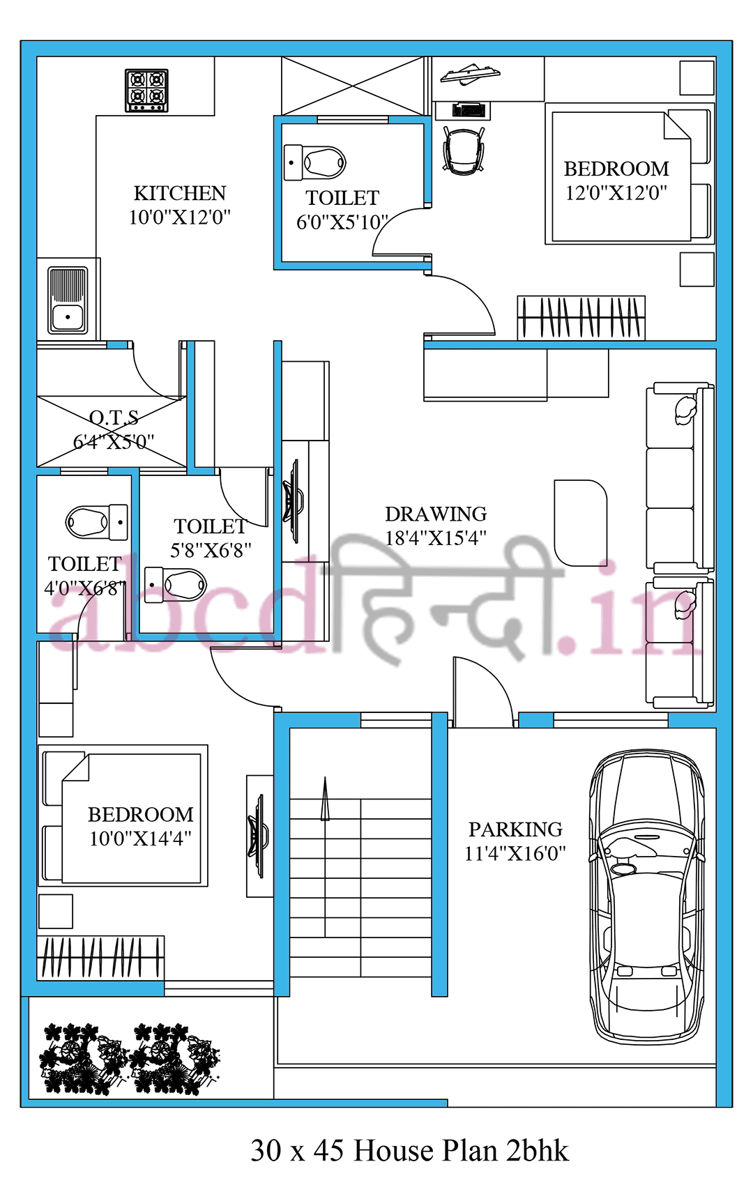 30x45 house plan