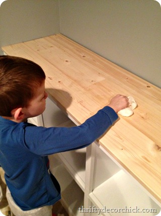 DIY butcher block counter