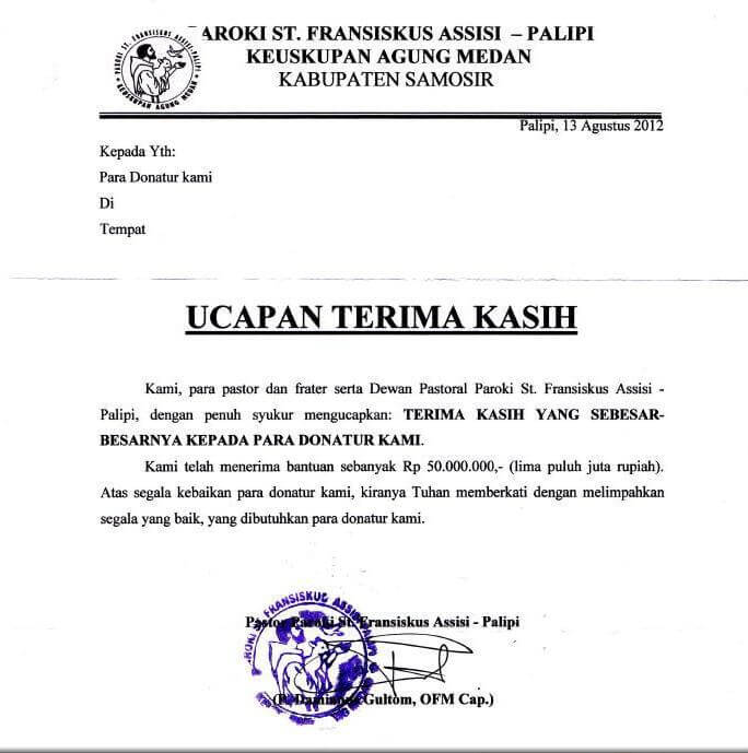  yaitu surat yang dibentuk oleh seseorang dan ditujukan kepada pihak tertentu dengan tujuan 10 Contoh Surat Ucapan Terima Kasih