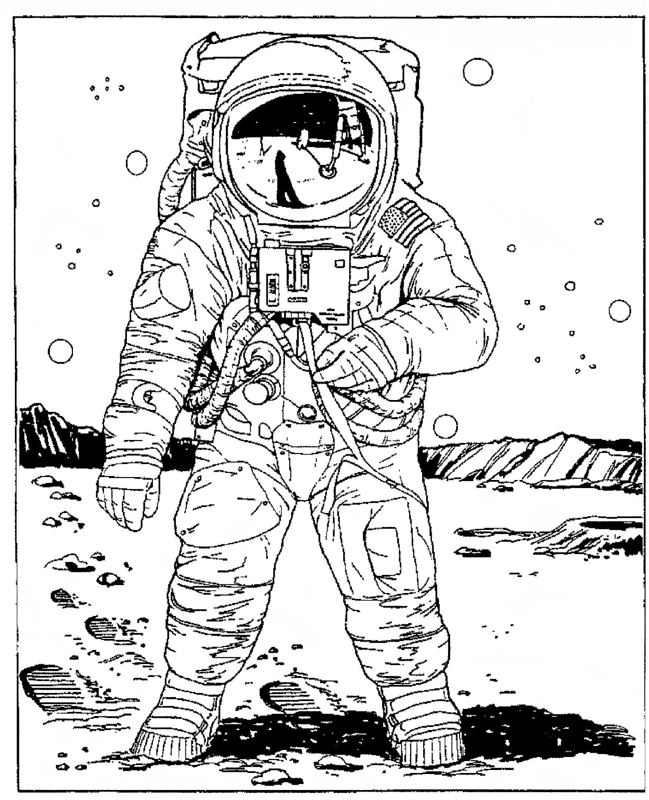 outer space coloring page