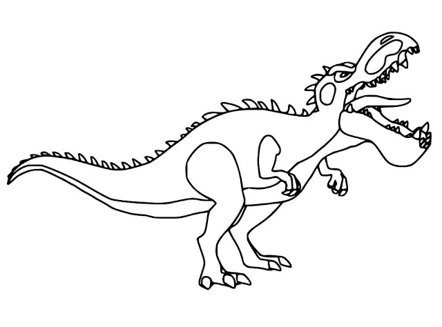 Predatory dinosaur coloring page