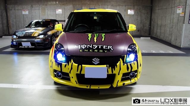 痛車 痛単車 カスタムバイク紹介 秋葉原udx駐車場ブログ 秋葉原udx駐車場 痛車snap No 16tomosanさん 埼玉県 Vocaloid 初音ミク モンスターエナジー Monster Energy 仕様 Suzuki スイフトスポーツ