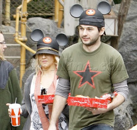 Aguilera and Bratman at Disneyland