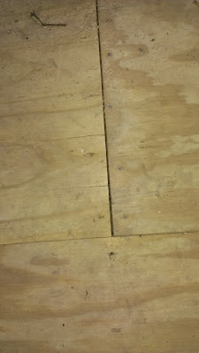 Staggered subfloor sheets.