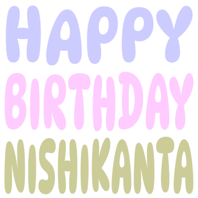 Happy Birthday Nishikanta (Sticker)