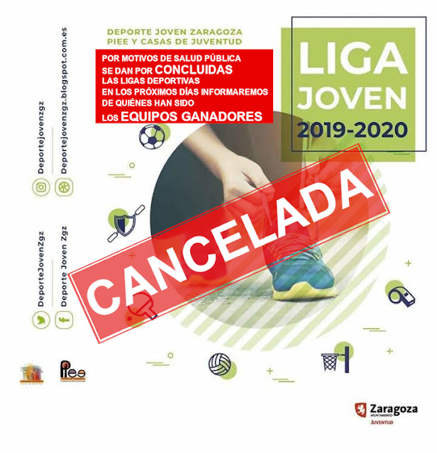 AVISO IMPORTANTE: La liga Joven ZGZ Temp 2019-2020 se cancela