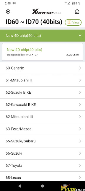 Generate ID63 80 Bits Ford with Xhorse  2