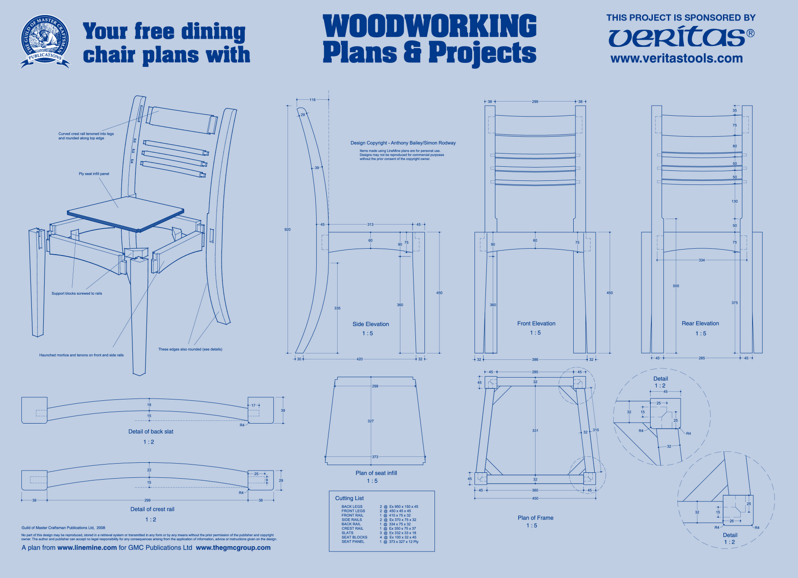 Wood Working Plans , Shed Plans and more: Dining Chair Plan