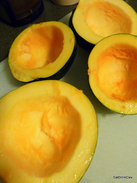 Barley stuffed acorn squash, vegetables, recipes, fall recipe