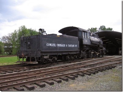 IMG_6435 Cowlitz, Chehalis & Cascade 2-8-2 #15 at Chehalis on May 12, 2007