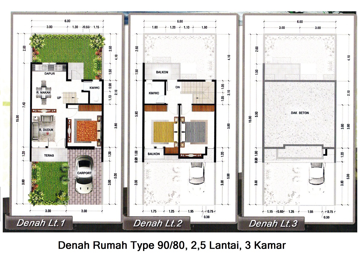 NEW DENAH  RUMAH  UNTUK LUAS TANAH 100  METER