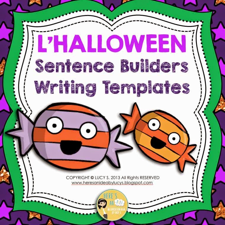  French Halloween Sentence Builders & Writing Templates