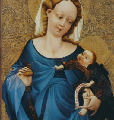 pintura clásica niño y virgen