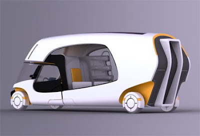 Colim combination of car and a caravan camper