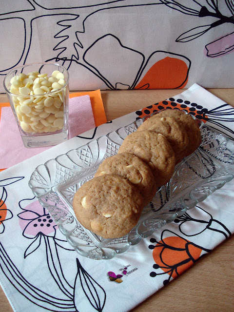 galletas, cookies, crema de cacahuete, chocolate blanco, chocolate, 