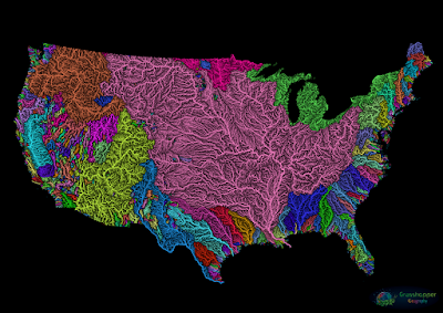 U.S. rivers from Grasshopper Geography