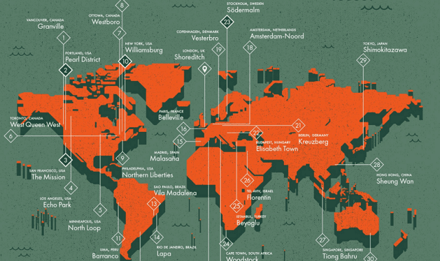 The Hipster Neighbourhoods Map