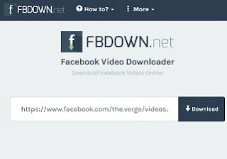 download video dari facebook dengan fbdown net