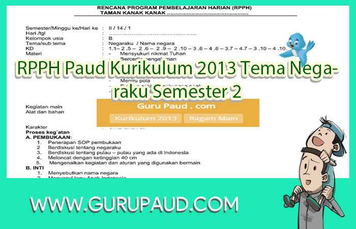 RPPH Paud Kurikulum 2013 Tema Negaraku