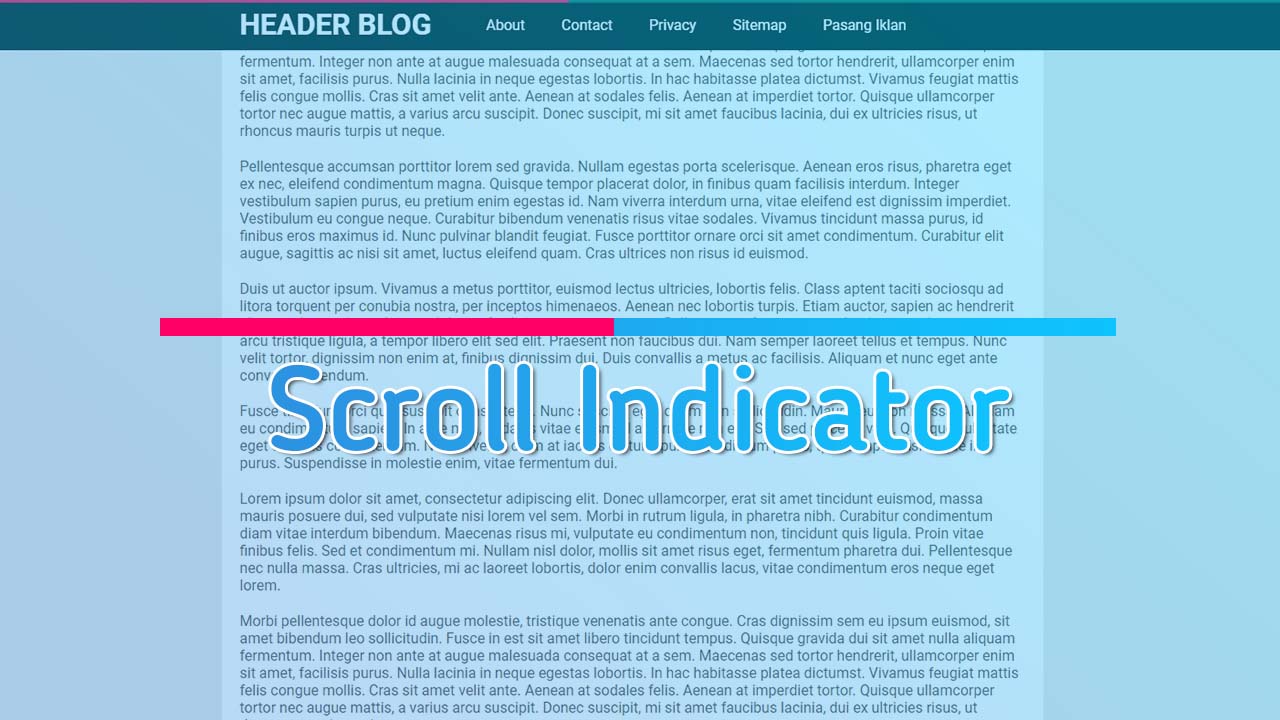 Membuat Scroll Indicator Dengan Javascript