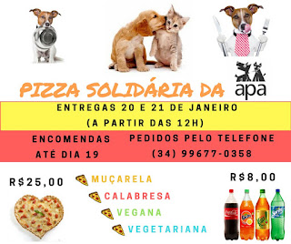 Adquira a promoção de pizzas e ajude a associação que cuida dos pet's