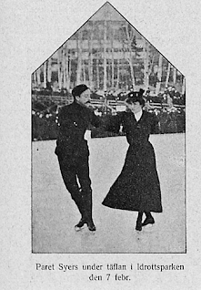 Photograph of 1908 Olympic Bronze Medallists in figure skating Madge and Edgar Syers