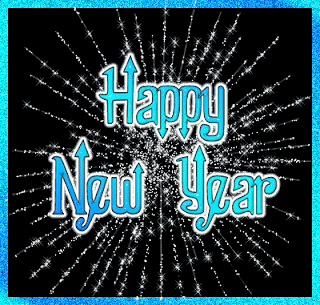 happy new year blue animation wallpaper