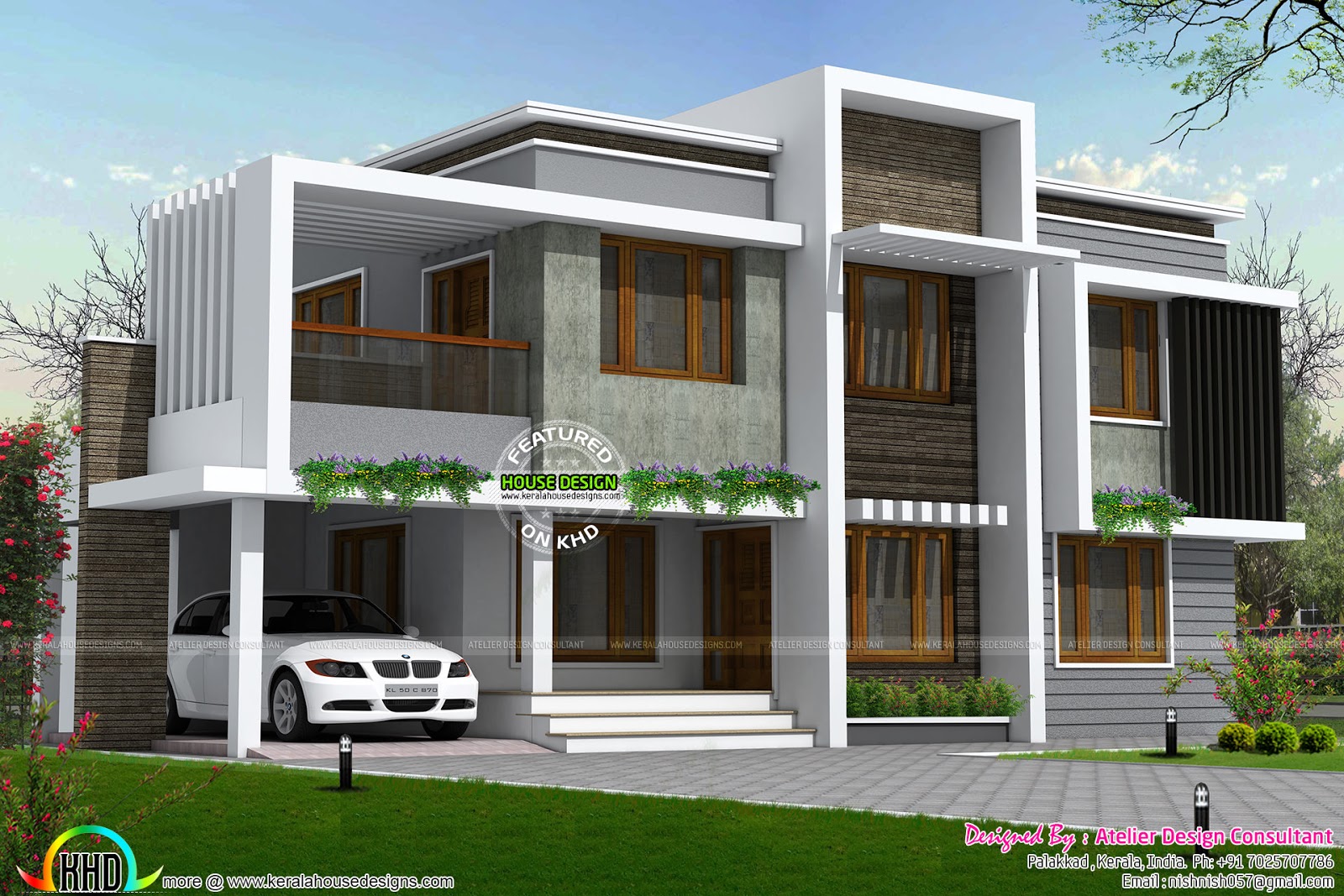  Simple  type of contemporary  home  in 2558 sq ft Kerala 