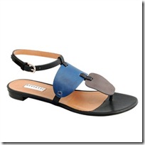 Flip flop in antiqued indigo